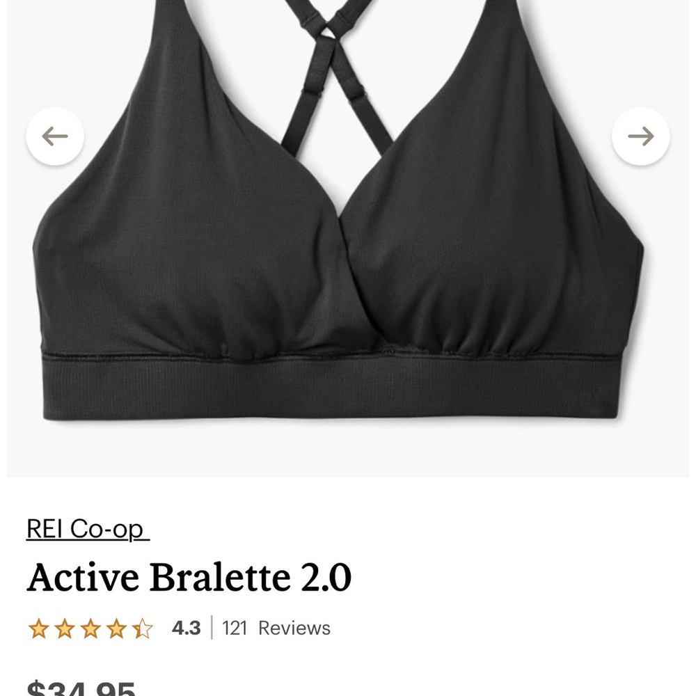 REI Co-op Black Sports Bra